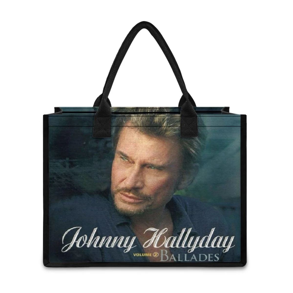 Johnny Hallyday Fans Women Big Handbag Ladies Double Sided Customized Shoulder Bag Ladies Messenger Bags High Quality Totes Gift