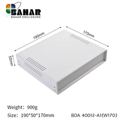 Bahar Iron Case Wire Junction Box Instrument Shell flat Cover Desk Top Enclosure Model BDA 40012 DIY  iron Control Outlet Box