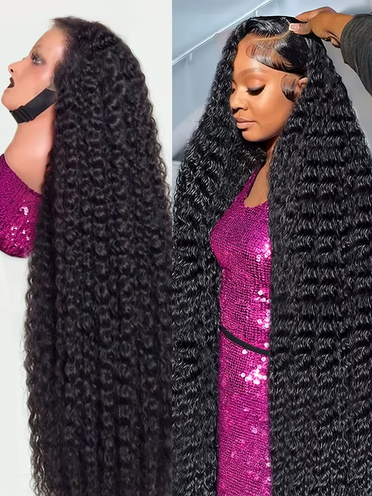 

13x6 Lace Frontal Wigs Loose Deep Wave Wigs Brazilian Women Curly 5x5 Go Glueless Wig 36Inch Deep Water Wave 13x4 Lace Front Wig