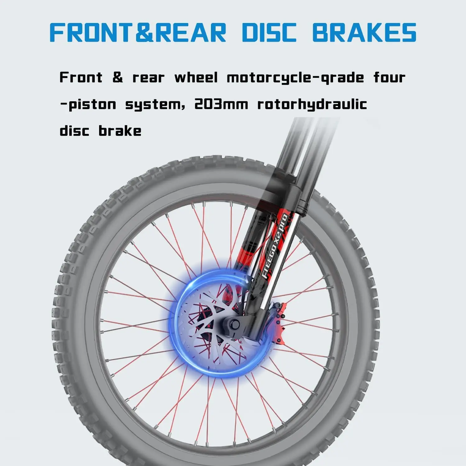 Freego دراجة ترابية كهربائية للبالغين X2 Pro دراجة نارية كهربائية محرك 6000 وات بطارية 1800 وات تعليق كامل 50 ميجا في الساعة دراجة إلكترونية للطرق الوعرة