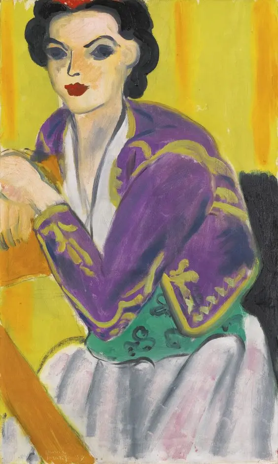 100% handmade Oil Painting reproduction on linen canvas,bol ro violet 1937  by henri matisse,Free Shipping,High Quality