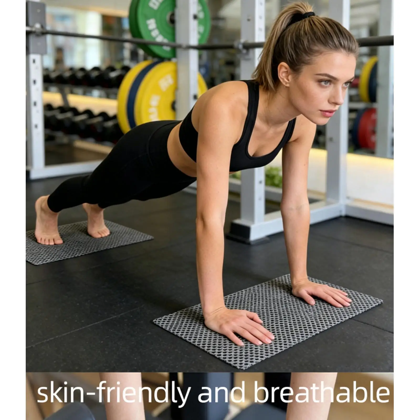 2Pcs/Set Pilates Nonslip Mat Stable PVC Grippy Pad for Pilates Reformer Bed Yoga Exercise Anti skid Pads Home Gym Equipment