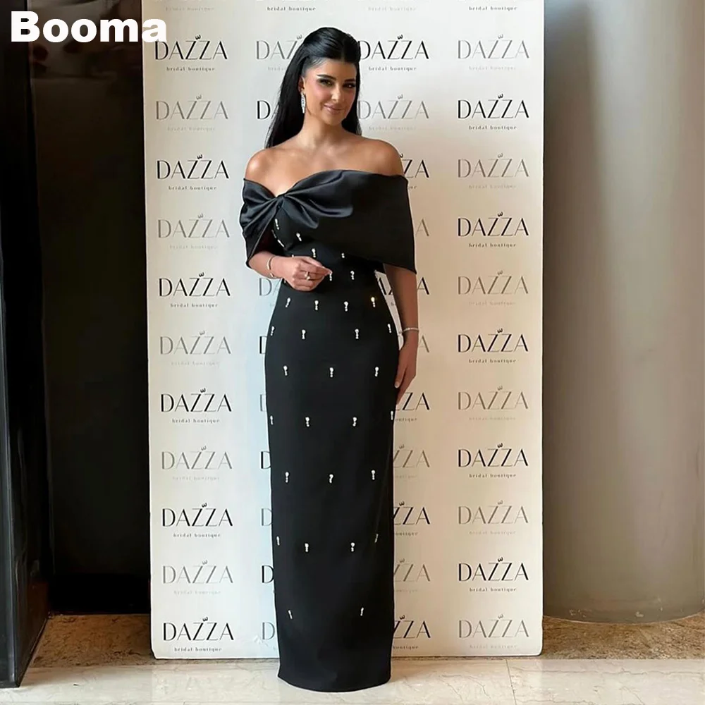 

Booma Saudi Arabic Elegant Evening Dresses Off Shoulder Formal Occasion Gowns Floor Length Prom Dresses Dubai