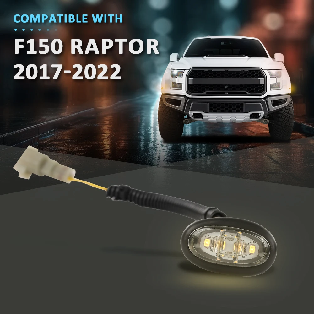 

Автомобильный передний дневный ходовой боковой габаритный фонарь подходит для Ford F150 Raptor 2017-2022 Hl3Z-15442-B, Hl3Z-15442-K водонепроницаемый снегозащитный
