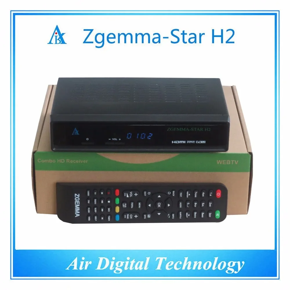 Zgemma star h2 1080p linux os tv decoder dvbs2 t2 tuner für DVB-T2 mit ca