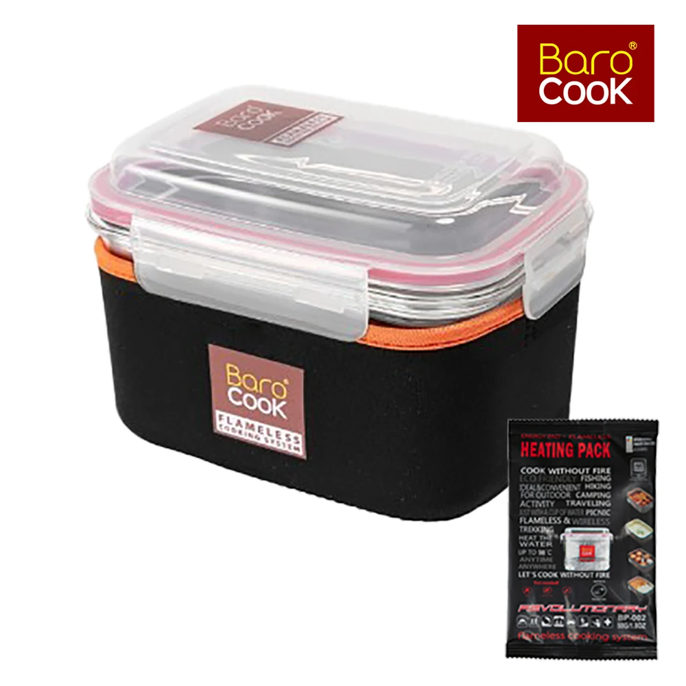 Fast Cook Barocook Thermal lunch container 1200ml non-fire heating pack backpacking