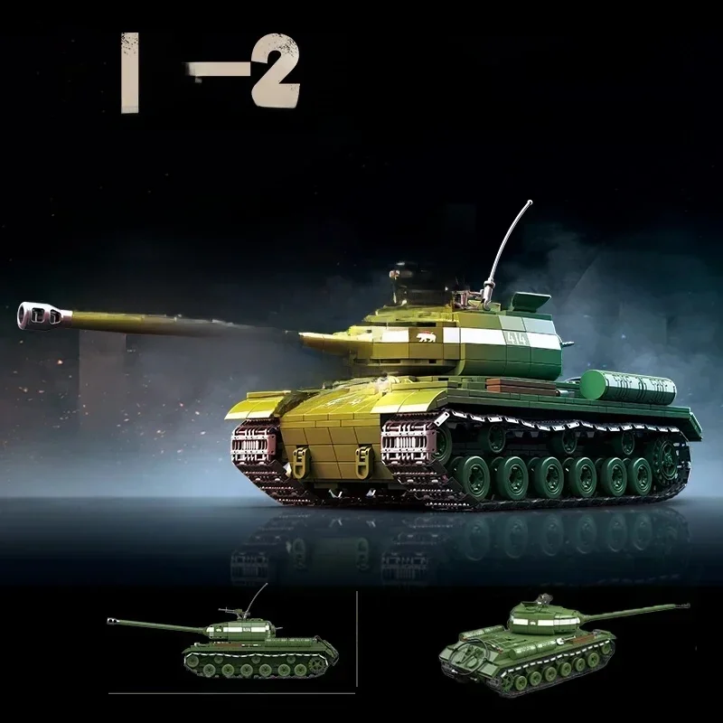 WW2 Militaire Klassieke Model Tijger Luipaard KV-1 KV-2 IS-2 Zware Tank Collectie Model Bouwstenen Bricks Speelgoed voor Jongens Geschenken - afbeelding 2