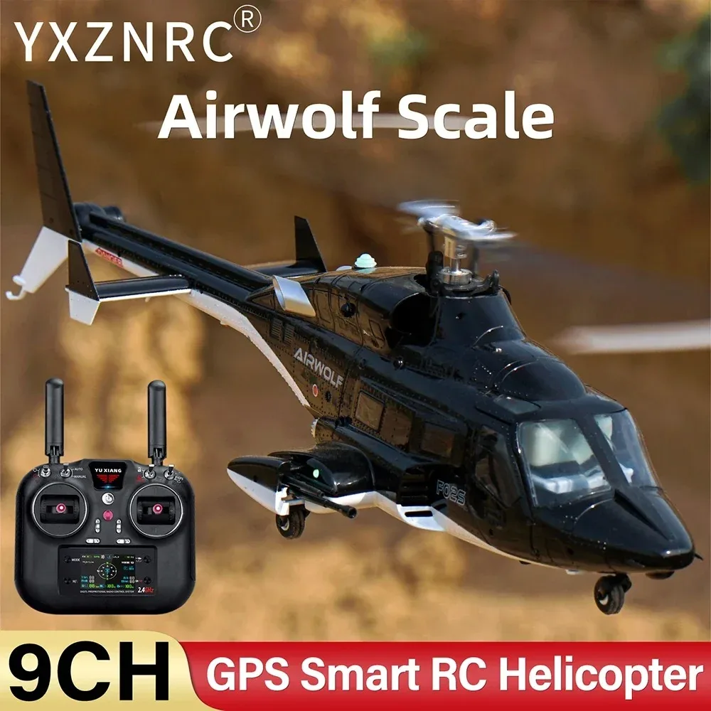 YUXIANG F02S Flying Wolf Armed Remote Control Helicopter GPS Positioning Automatic Return 1:34 Remote Control Aircraft Model
