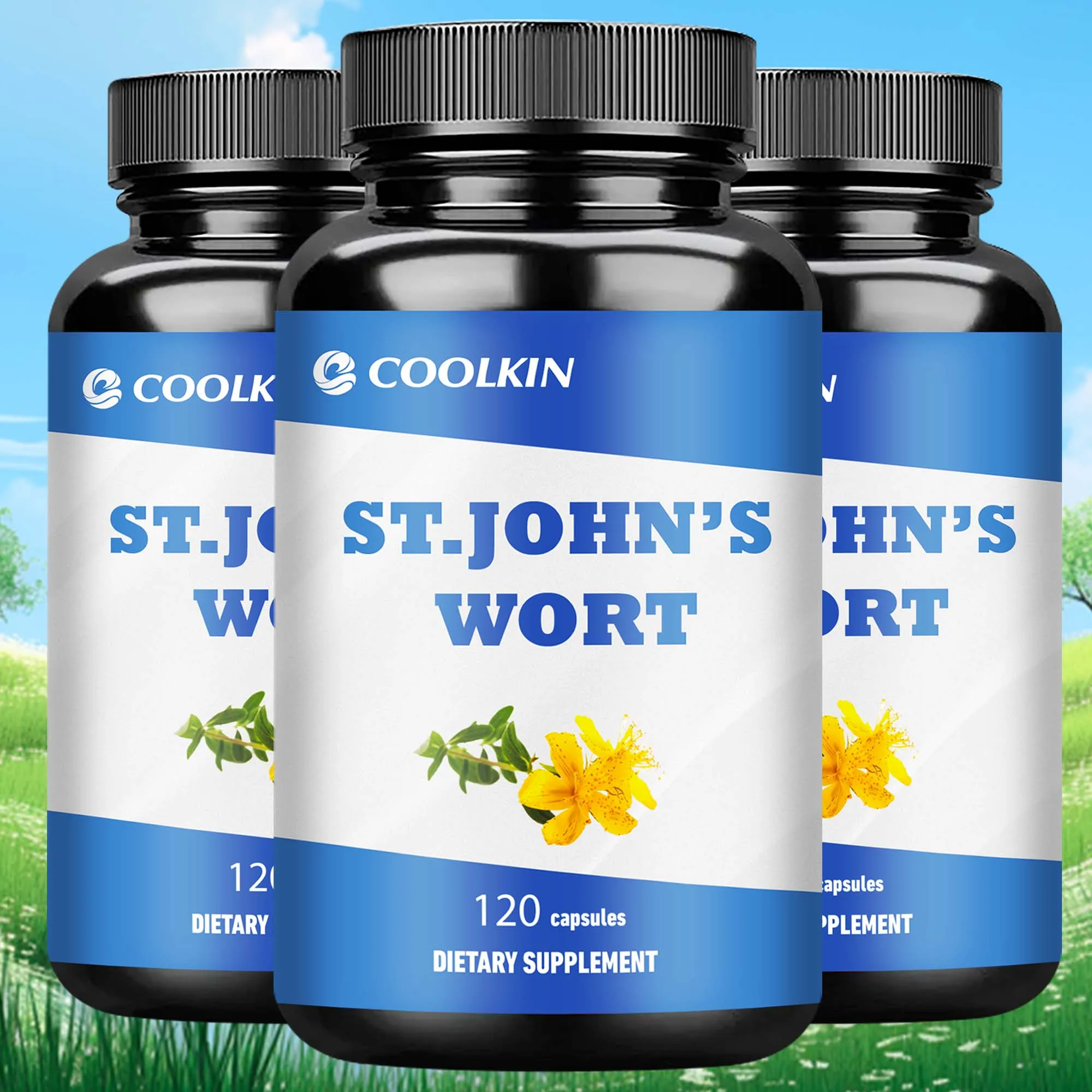 St. John's Wort Extract - Positive Emotions, Relieve Stress and Anxiety, and Promote Mental Health - 120 Capsules