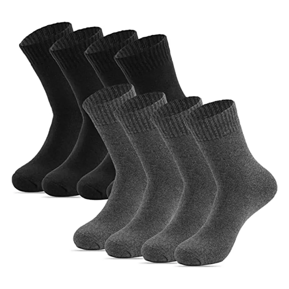 4 Paar Herren Arbeitssocken Herrensocken Freizeit Baumwolle Businesssocken Atmungsaktiv Thermosocken EU 37-41