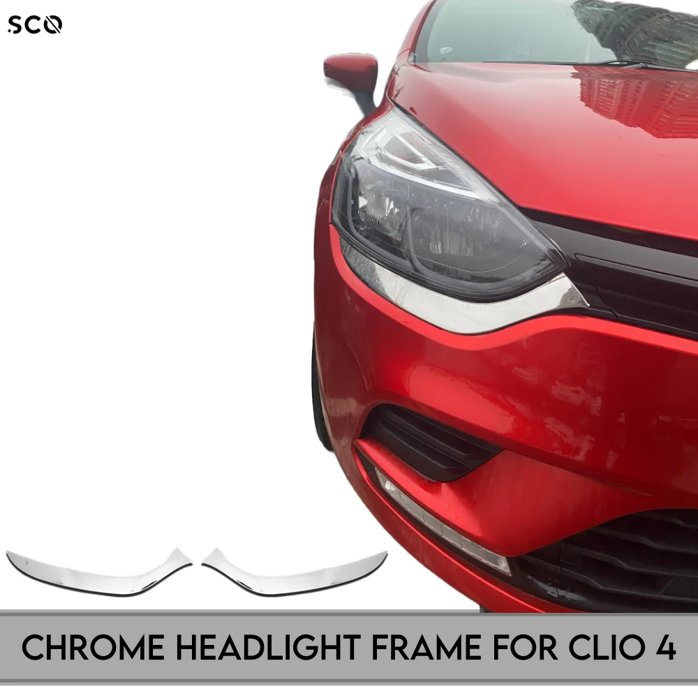 for Renault Clio 4 Exterior Accessory Styling Headlight Frame for Clio 2012-2013-2014-2015 Grandtour / HB Sticker for Clio