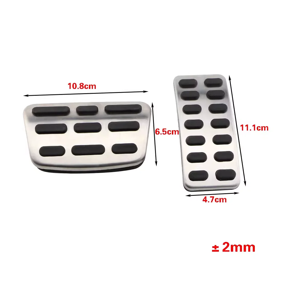 Car Gas Brake Rest Pedal for Hyundai Kona Kauai OS SX2 2018~2025 Stainless Steel Anti-Slip Footrest Foot Pedals Cover Accessorie