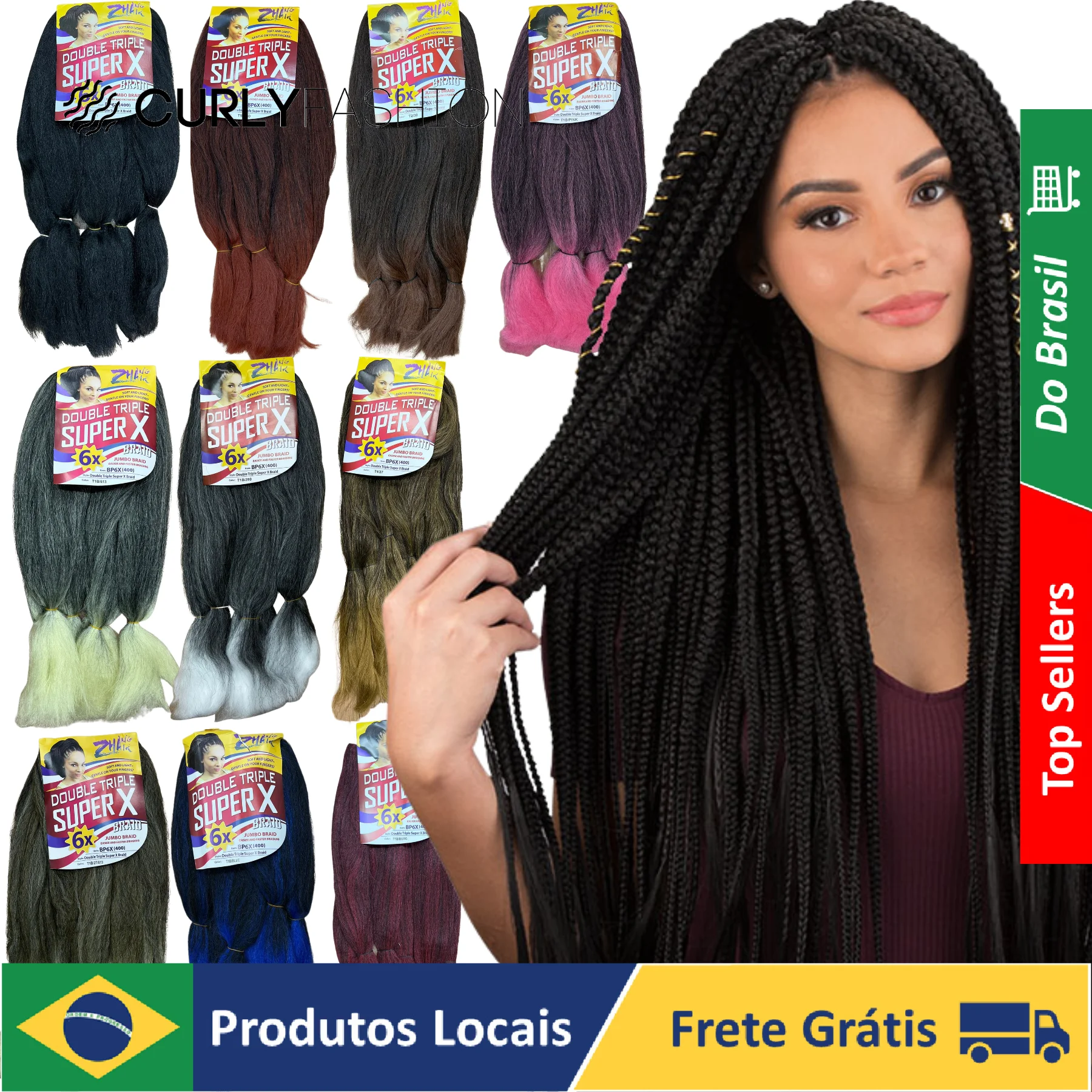 Cabelo Super Jumbo Jumbão Tranças Box Original De Fabrica