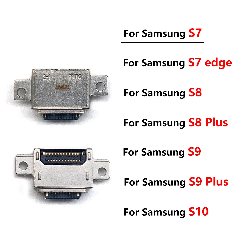 

2 Pcs USB Charging Connector Port For Samsung S22 S21 Plus S20 Ultra S10 S8 S9 S7 edge Replacement Parts