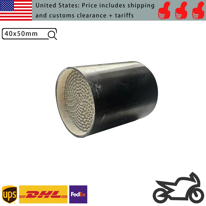 40x50mm katalysator insert EURO 3 4 5 6 emissie uitlaat voor motor metalen kern katalysator converter
