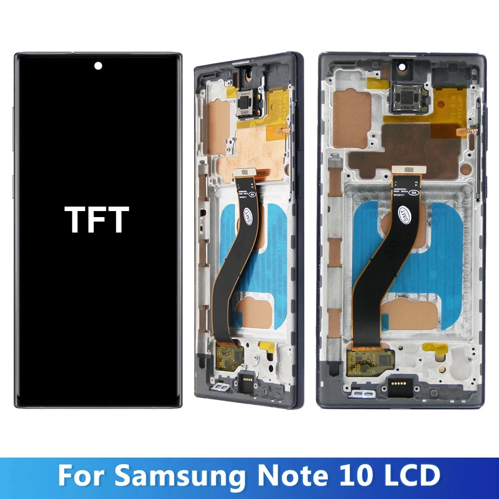 Note 10 AMOLED TFT LCD Screen, For Samsung Galaxy Note10 LCD Display N970F Touch Screen Replacement For Samsung Note10 Display