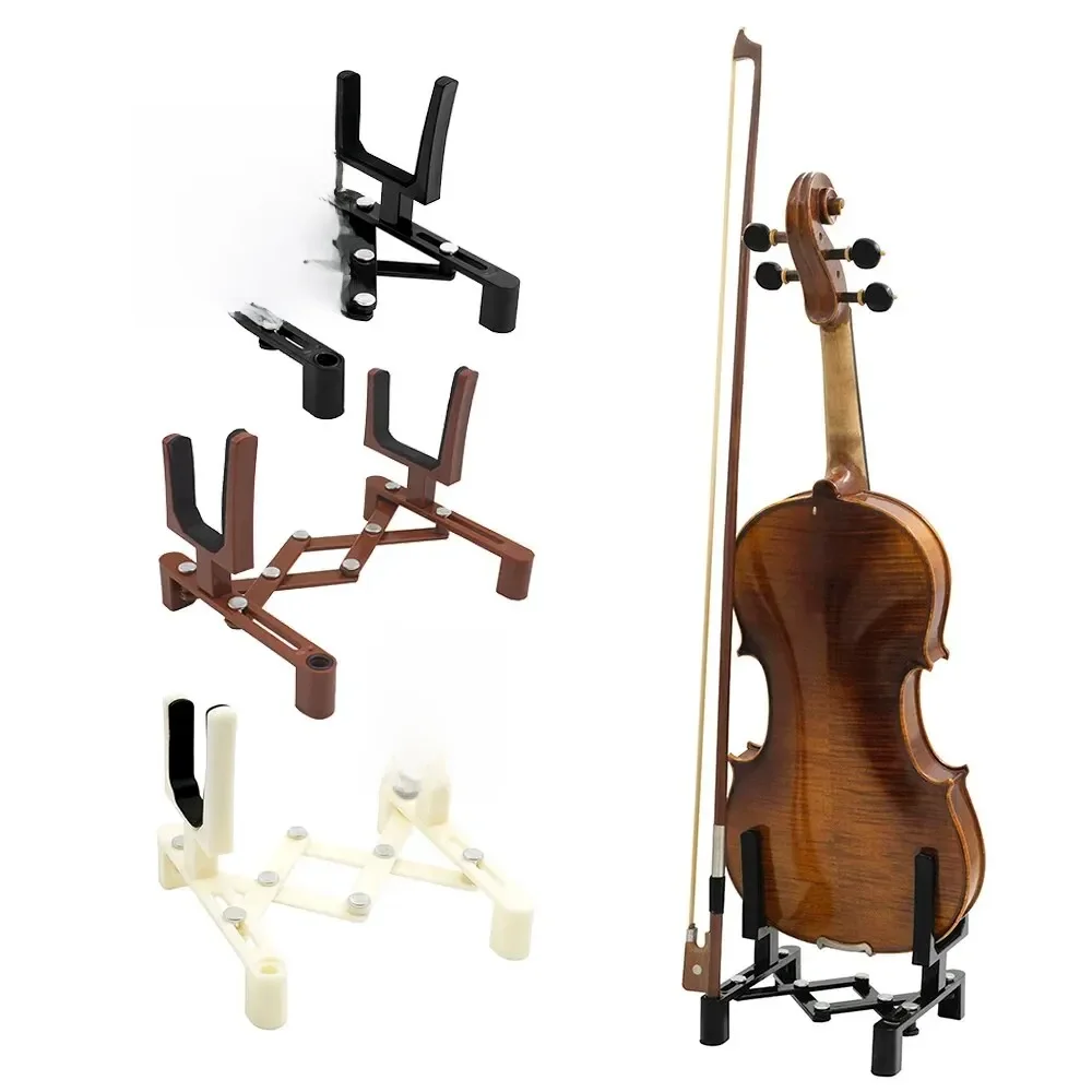 Support de violon réglable, Portable, pleine taille, accessoires pour instruments à cordes, support de violon pliable et rétractable, tampon éponge