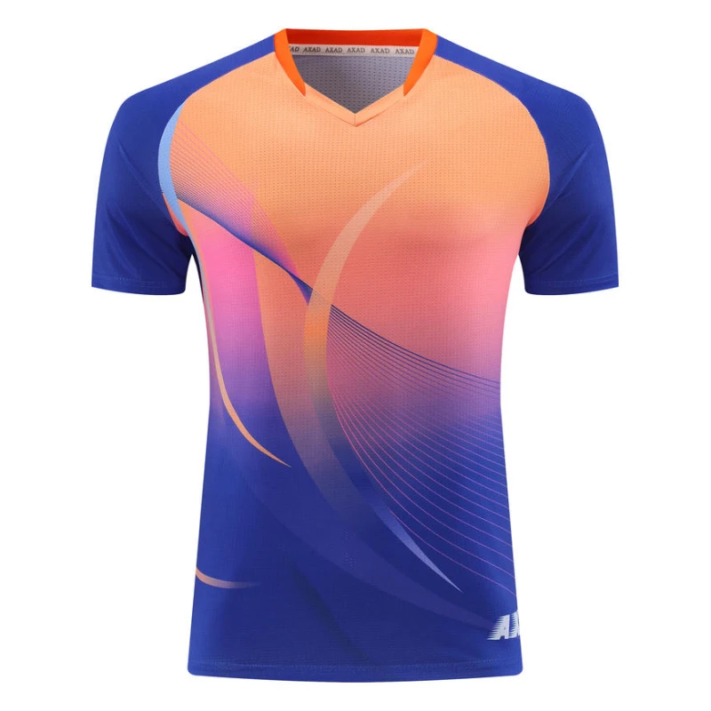 Tafeltenniskleding Tafeltennisuniform Heren Dames Badmintonpak Top 2024 Unisex Casual Zomersportshirt Met Korte Mouwen