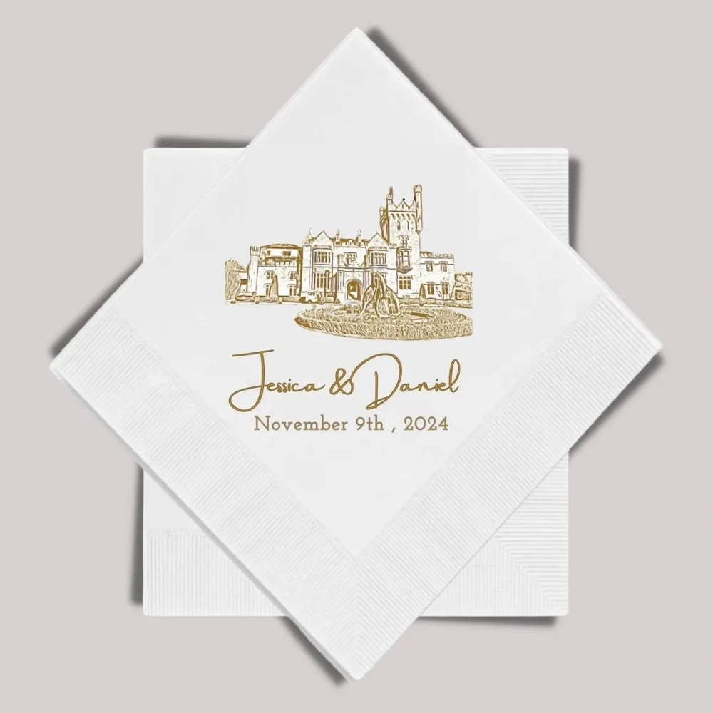 Servilletas personalizadas para lugar de boda, servilletas de bar para lugar de boda, servilletas de cóctel para boda, servilletas de cóctel para novia y novio