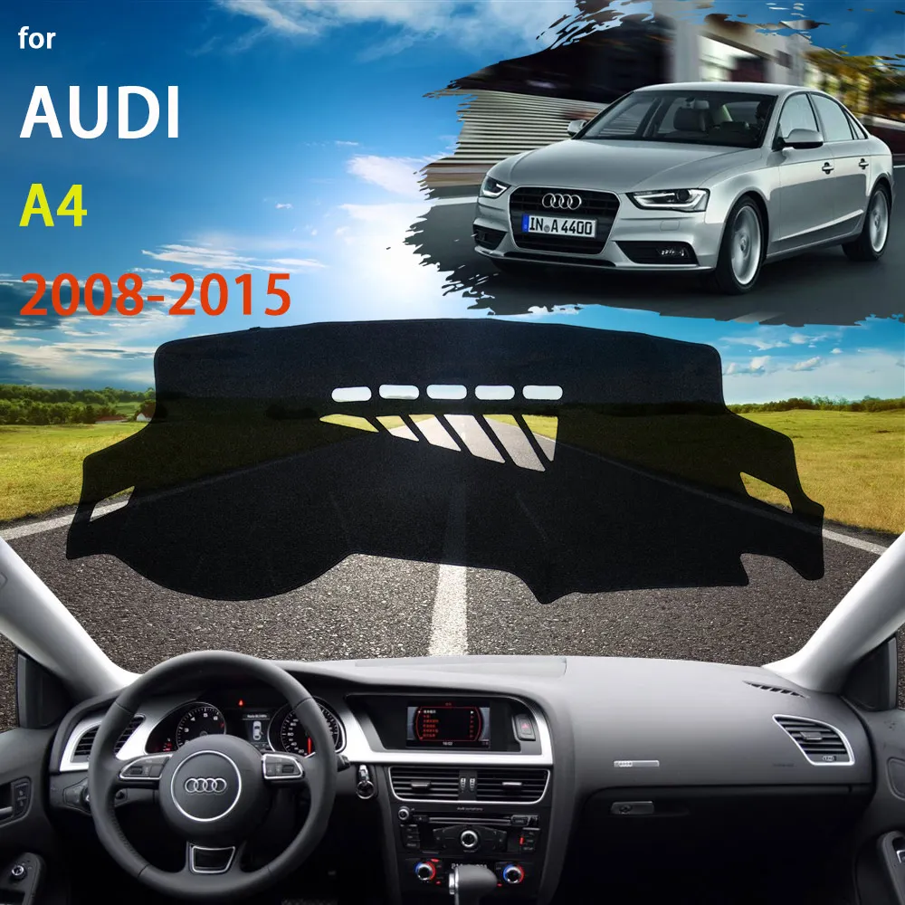 

Накладки на приборную панель, защитные накладки для Audi A4 2008 2009 2010 2011 2012 2013 2014 2015, автомобильные аксессуары, коврик для приборной панели с защитой от УФ-лучей