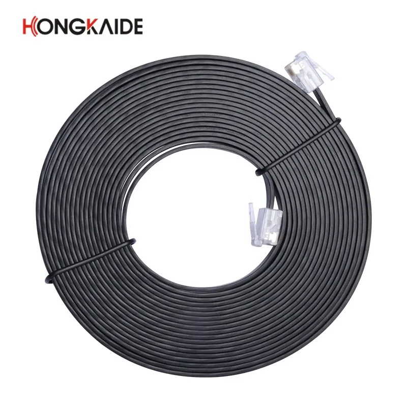 HONGKAIDE 5M 8-Core Copper Extension Cable Male to Male Flat Connection Cord for HTM688 Remote Control Panel Transceiver
