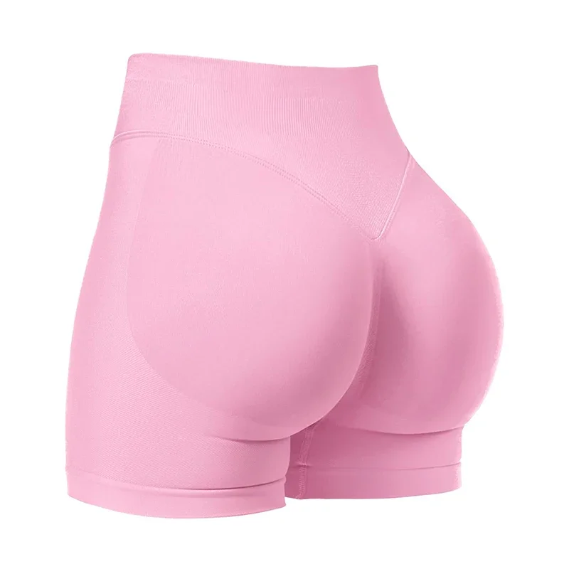 AliExpress ABS LOLI 4.5'' Sports Shorts Seamless Low Ribbed Waistband Gym Shorts Scrunch Bum Yoga Shorts Booty High Stretch Running Bike Shorts