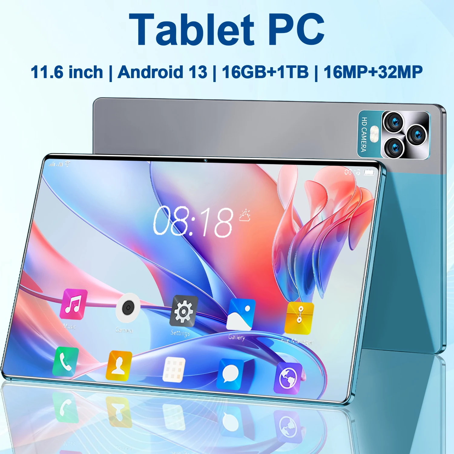 2025 5G Original Tablet Android New 11.6inch 16GB RAM 1TB ROM tablets 12000mAh 10core Android 13.0 WIFI Bluetooth Network Pc