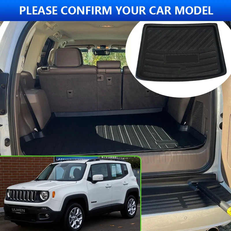 For Jeep Renegade 2015~2023 2016 2017 2018 2019 2022 Car Rear Trunk Protector Pads Auto Waterproof Anti-Fouling Mat Accessories