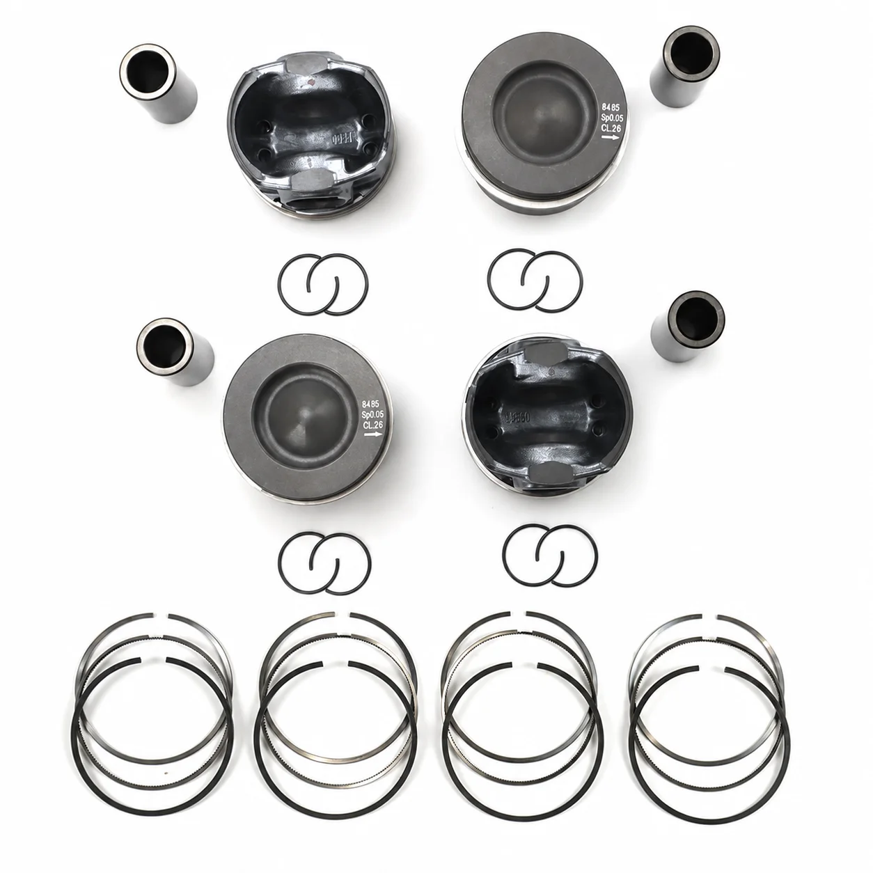 1609067980 1607401380 Piston & Ring Kit for Peugeot Citroen DW10FC DW10FD 2.0 BlueHDi 16V Diesel STD Size Black Pin