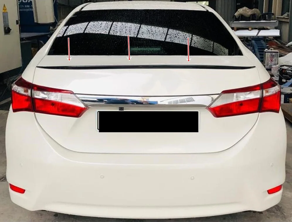 For TOYOTA COROLLA Sedan 2013 2014 2015 2016 2017 2018 Models Spoilers Unıversal   Auto Piano Black Car Accessories