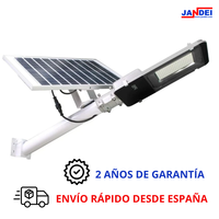 Jandei - 200W Led Solar Street Light, Outdoor Use, Powerful Spotlight, 2500 Lumens, Waterproof, Adjustable Solar Panel, Remote Control, Great Energy Saving. Outdoor Solar Spotlight, Led Garden Lighting, Patios, Facades