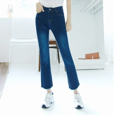 [VIVAJOY] women slim long boots cut denim pants jeans