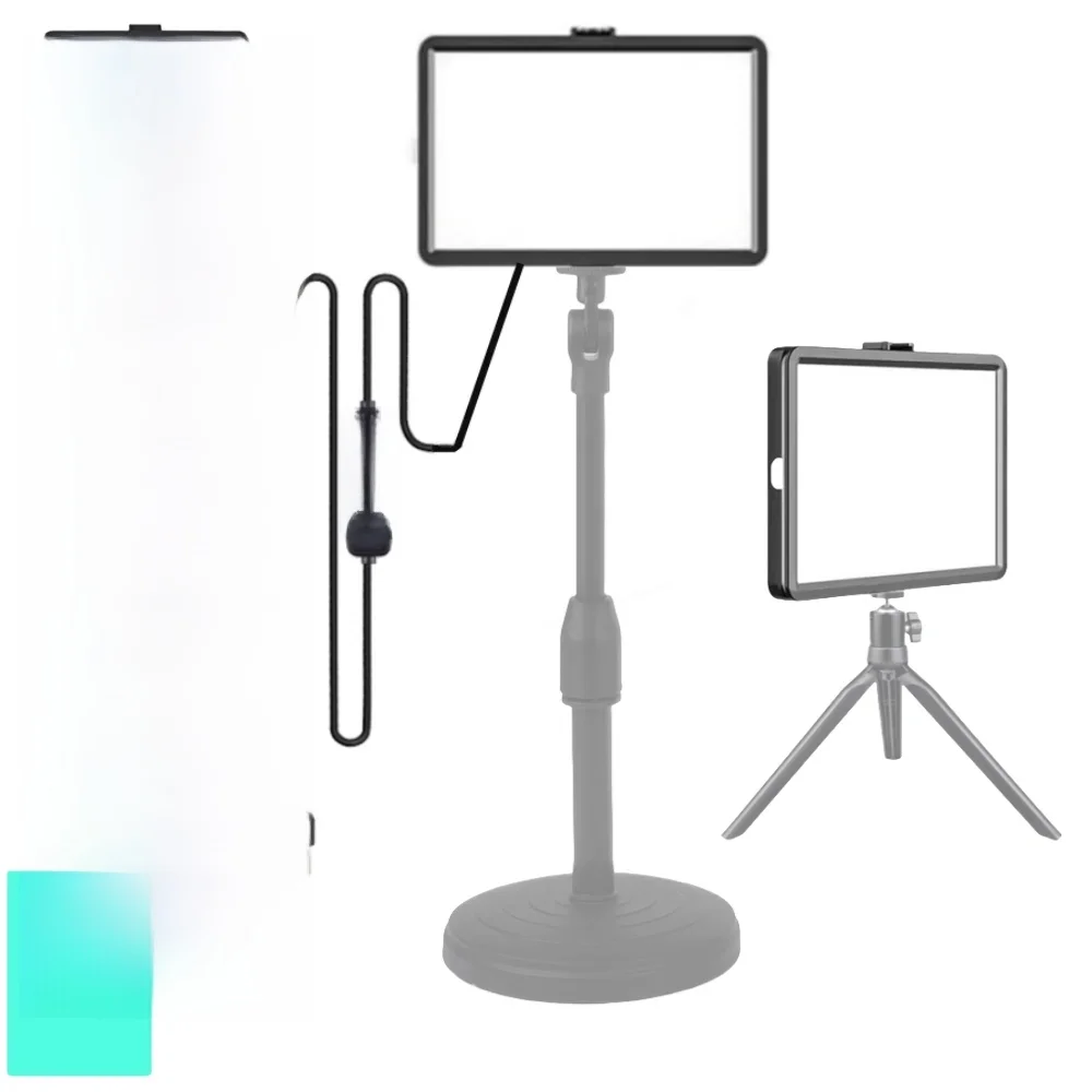 Studio fotograficzne 8-calowe światło wypełniające LED Panel wideo z lampą wypełniającą Oświetlenie fotograficzne do transmisji na żywo z 4-kolorowym filtrem RGB — zdjęcie 2