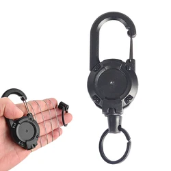 1Pcs Automatic Retractable Wire Rope Antitheft Easy-to-pull Buckle Rope Elastic Keychain Sporty Retractable Key Ring Anti Lost