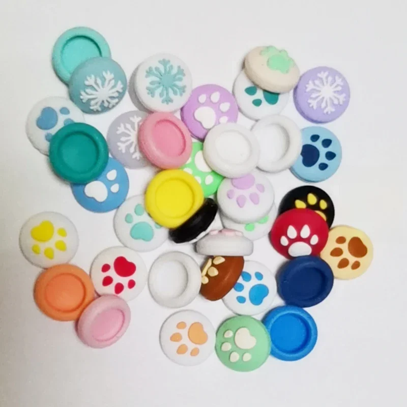 Capuchon de poignée de pouce en Silicone souple pour Nintendo Switch, 2 pièces, Design griffe de chat mignon, accessoires pour coque NS Lite