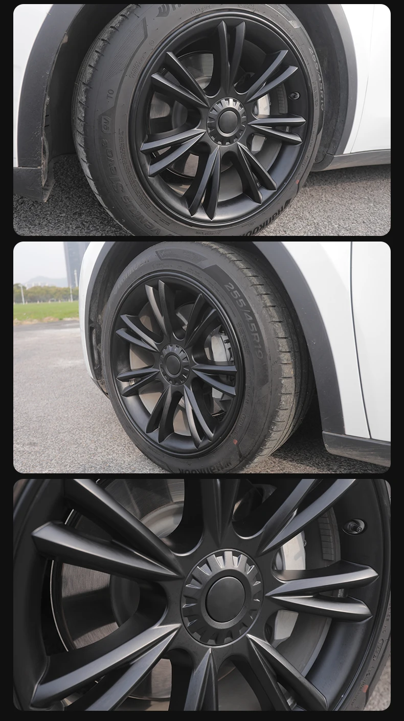 Design für Tesla Modell y 2013-2017 sportliche Rad abdeckung 19-Zoll-Ersatzfahrzeug Auto Radkappen Zubehör – Detail 16