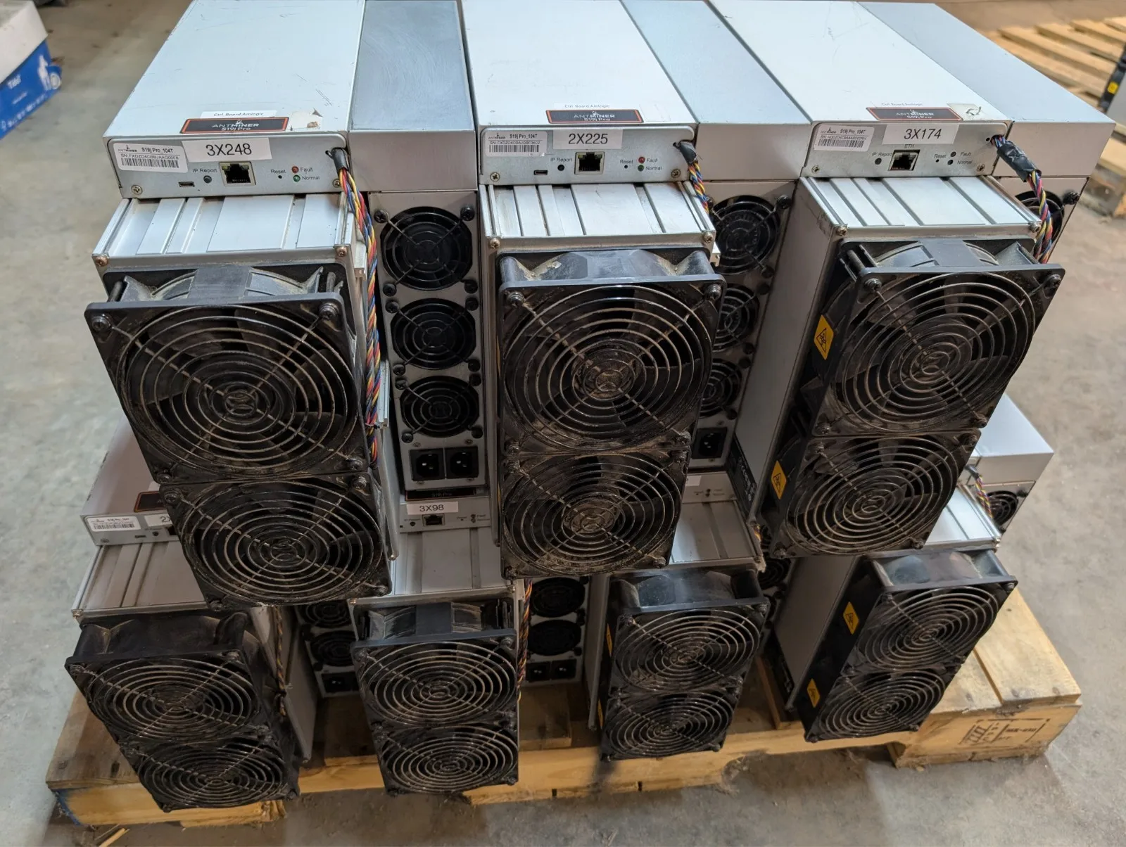 

BUY NOW 7x Bitmain Antminer S19J Pro 104 TH Bitcoin 728TH total BTC MINING ASIC MINER