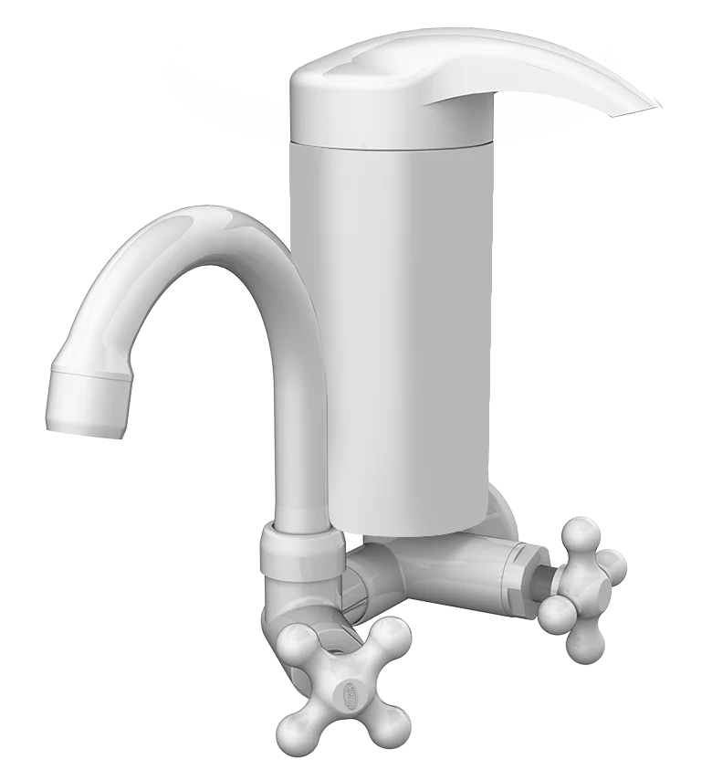 Water Purifier Kitchen Crystal Wall Low Port Beautiful Luxury White With Gauge 1/2 