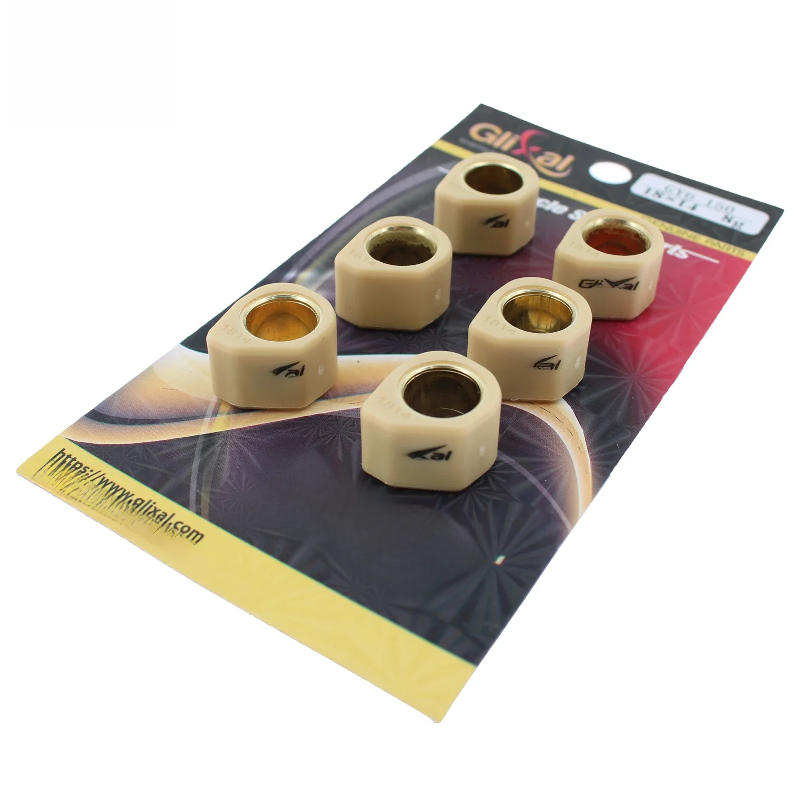 Glixal 18x14mm wysokowydajne wyścigi obciążniki rolkowe przesuwne, wielokątne suwaki wariatora 152QMI 157QMJ GY6 125cc 150cc skuter — zdjęcie 2