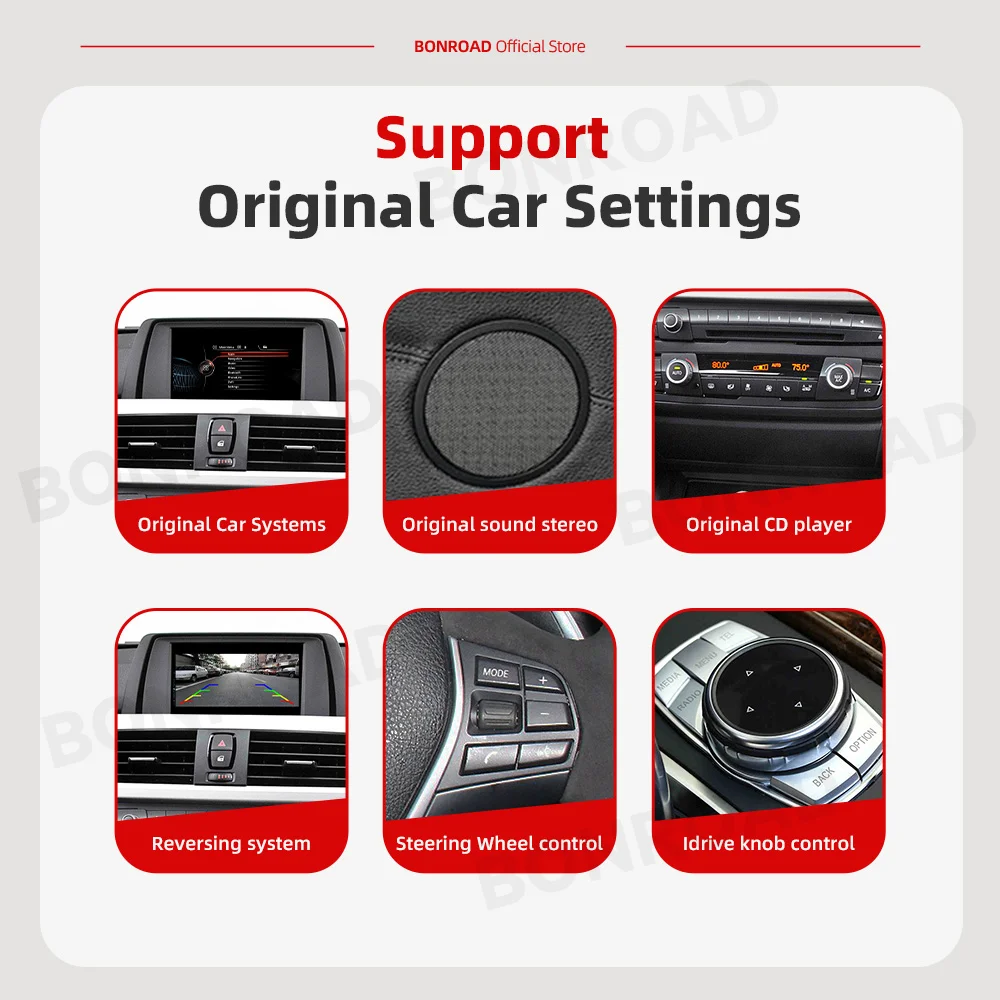 Wireless Carplay Multimedia Display Screen Android Auto Radio For BMW 1 2 3 4 Series F20 F21 F22 F30 F31 F32 F33 F34 F36 M4 F82