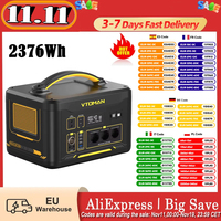 Vtoman Jump 1500X Portable Power Station 828Wh Lifepo4 Solar Generator 1500W Ac Output Expandable to 2376Wh