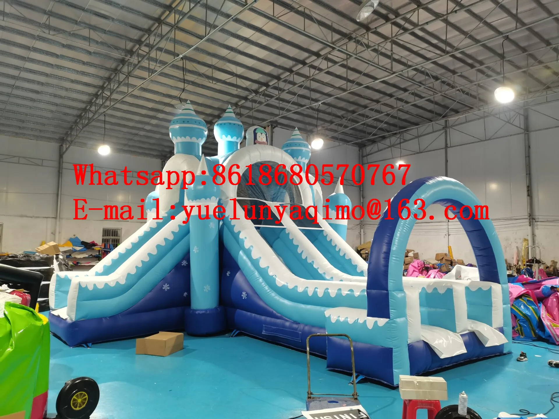 

Factory direct selling large outdoor inflatable slide jumping bed castle combination YLY-033