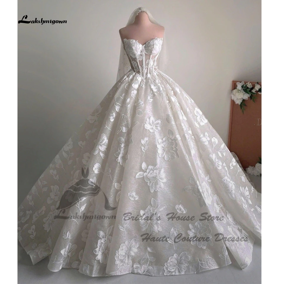 Lakshmigown Luxuriöse Spitzen-Hochzeitskleider für die Braut 2026 Maßgeschneiderte Korsett-Boho-Brautkleider mit Schnürung am Rücken – Detail 4