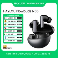 Écouteurs sans fil HAYLOU Flowbuds N55, réduction de bruit adaptative ANC 54 dB, Bluetooth 6.0, audio haute résolution LDAC, appels HD 6 micros, autonomie 40 h, IPX5 1