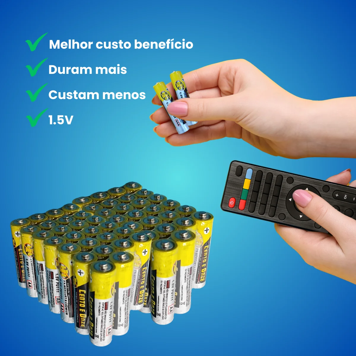 Kit 60 Units AA Batteries Common Box For Clock Control