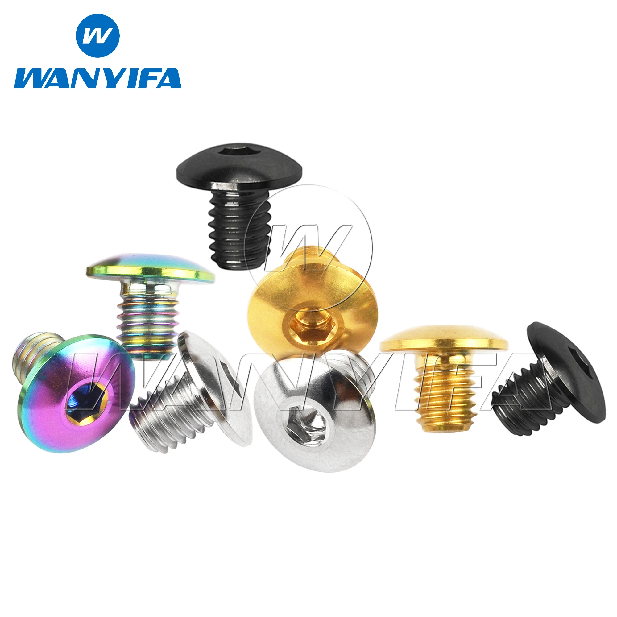 Wanyifa 2pcs Titanium Bolt M5 Bike Brake Handle Oil Cap Screws for Bicycle Shimano XT XTR Oil Cylinder Lid Brake Lever Disc