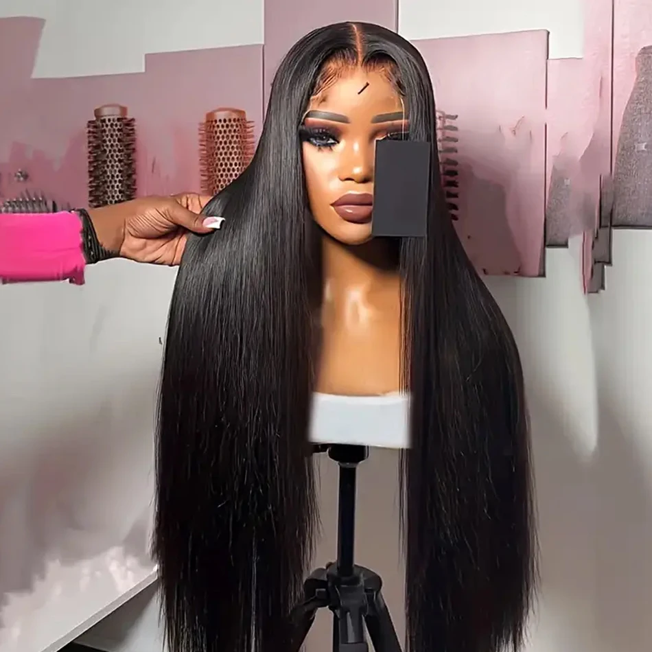 

250 Density 13x4 13x6 Lace Frontal Wigs 100% Human Hair Hd Transparent Glueless Straight Human Hair Wigs For Women Natural Color