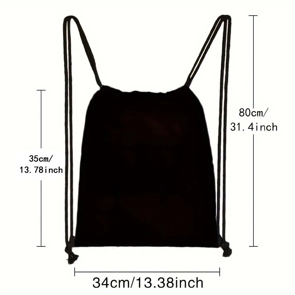 Custom Name Drawstring Backpack School Bag Double Shoulder Pocket Sports Gym Bag 26 Initial Letter