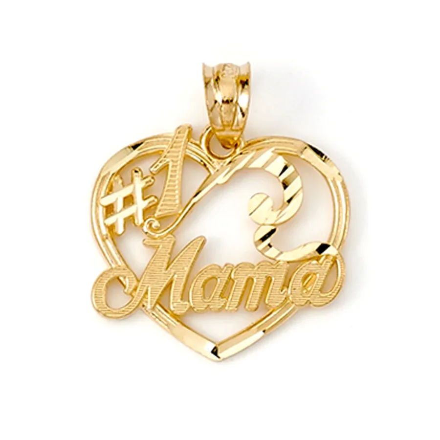 

#1 MAMA HEART PENDANT Personalized Custom Digital Necklace Fashion Jewelry for Women Birthday Gift