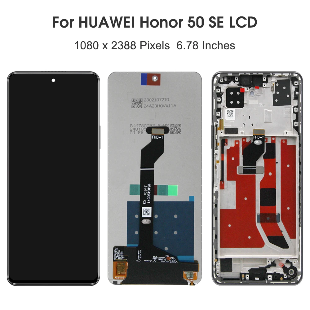 6.78\'\'For HUAWEI Honor 50 SE For Nova 9 SE 5G JLH-AN00 LCD Display Touch Screen Digitizer Assembly Replacement